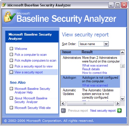 Microsoft Baseline Security Analyzer