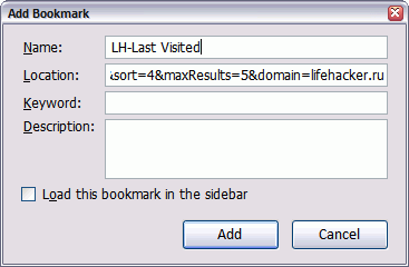 add bookmark dialog