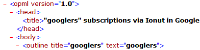 Google Reader OPML