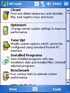 Main menu