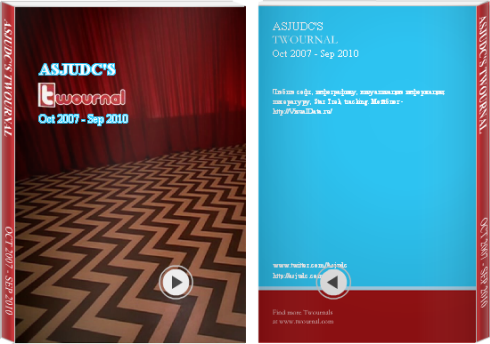 Обложки книги, которую можно заказать в Twournal