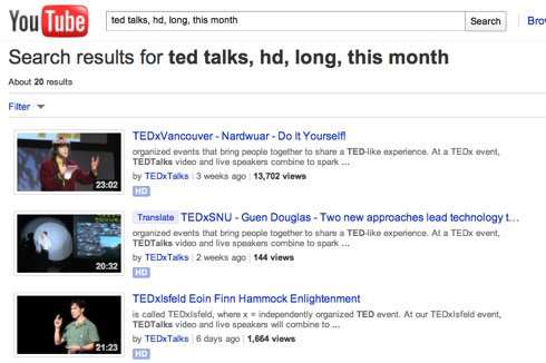ted talks, hd, long, this month
