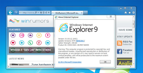какие плагины выбрать для Internet Explorer 9