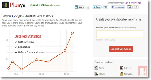 как получить короткую ссылку на свой профиль в Google+