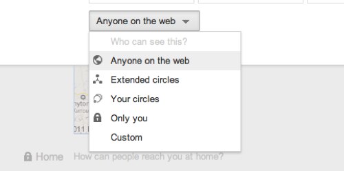 контроль за информацией в Google+