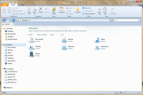 Как в Windows 7 сделать проводник похожим на Windows 8