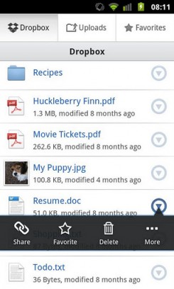 Dropbox 2.0 для Android поддерживает ICS, мультизагрузку, доступ к файлам оффлайн