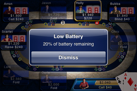 low battery