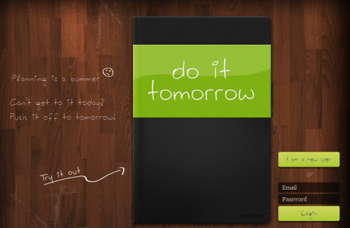 Do It (Tomorrow) — ежедневник прокрастинатора Do It (Tomorrow) — ежедневник прокрастинатора