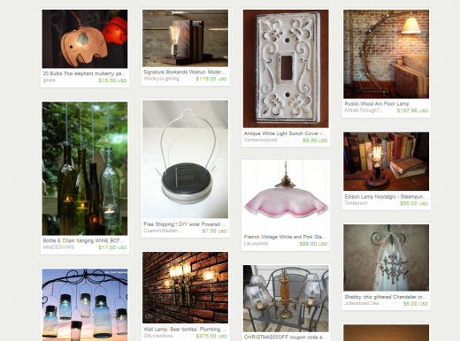 etsy - светильники