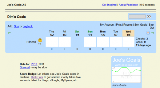 Joe’s Goals