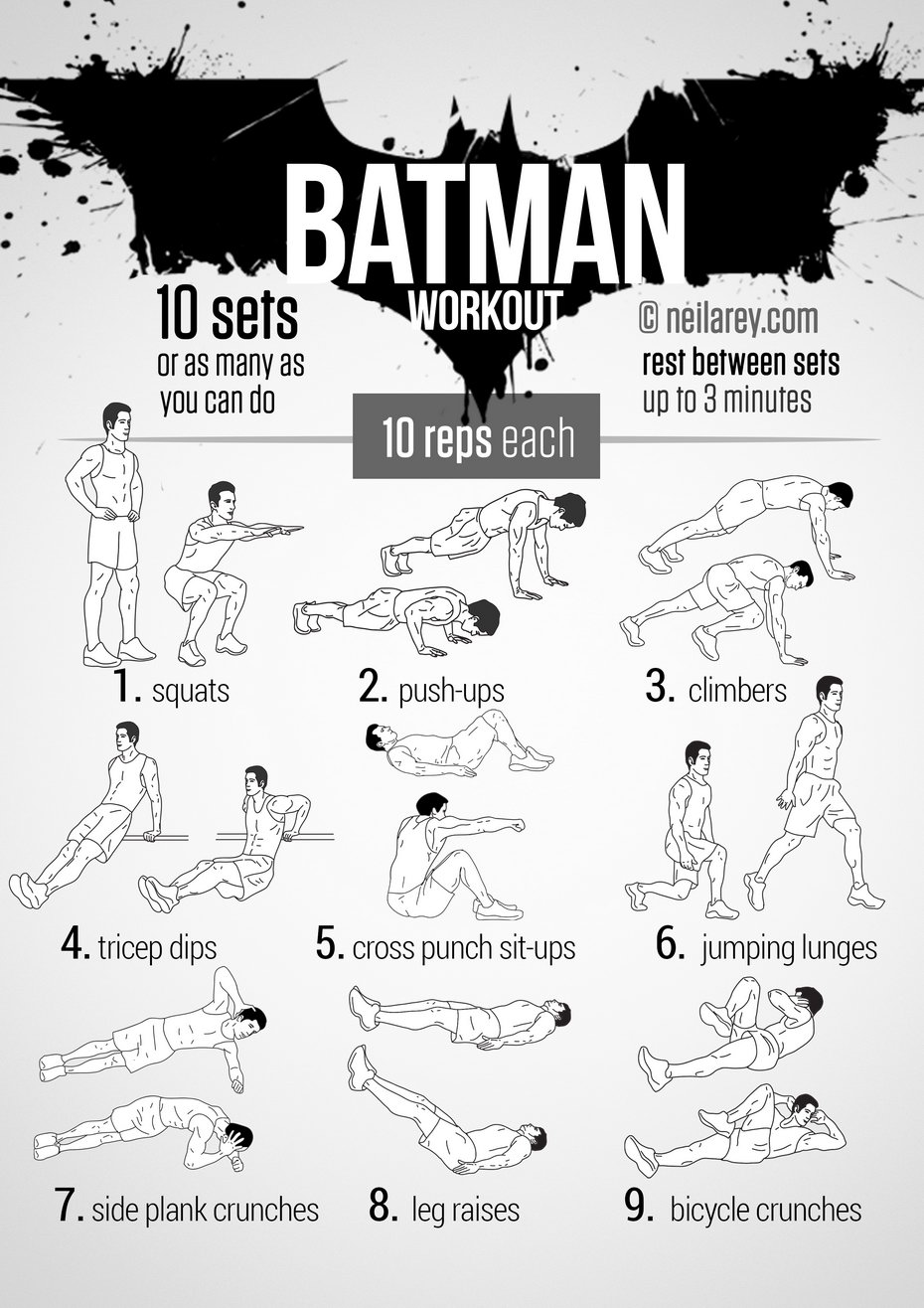 batman workout blade runner workout gladiator workout hulk workout ...