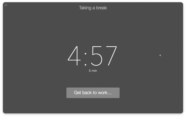 Таким экраном Tadam будет напоминать о том, что стоит сделать перерыв