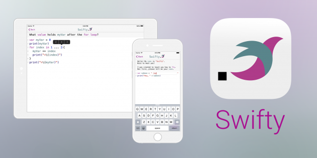 Swifty поможет в виде практических заданий выучить язык программирования Swift