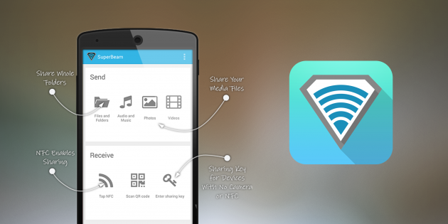 SuperBeam — мощный инструмент для передачи файлов по Wi-Fi без интернета