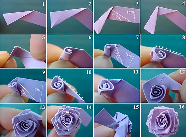 Как сделать цветы из бумаги своими руками поэтапно фото розу