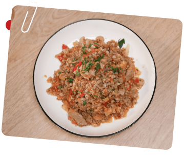 Фото блюда: Гречка по-купечески с&nbsp;индейкой и&nbsp;овощами