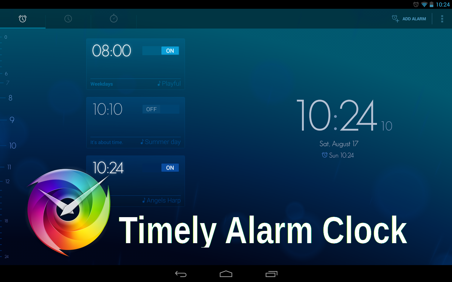 Timely Alarm Clock - красивые часы для Android — Лайфхакер