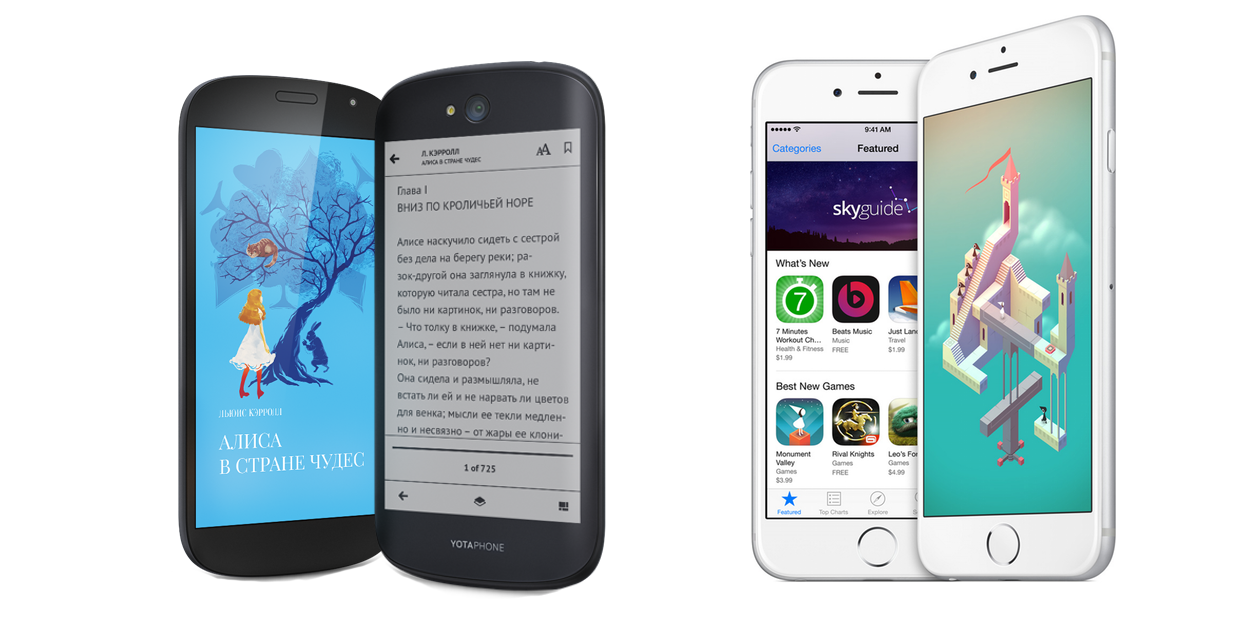 YotaPhone 2 и iPhone 6: Сравнение характеристик — Лайфхакер