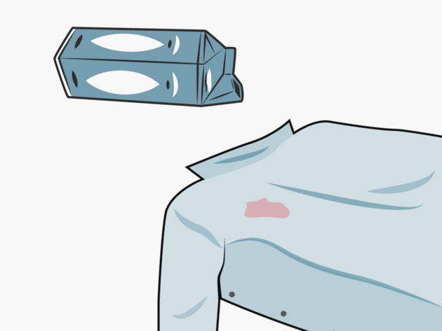 пятно от вина молоко