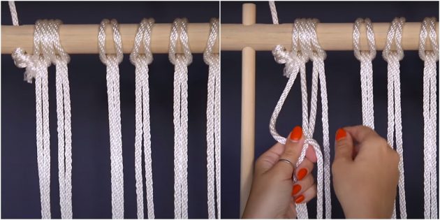 плетение гамака из веревки своими руками
