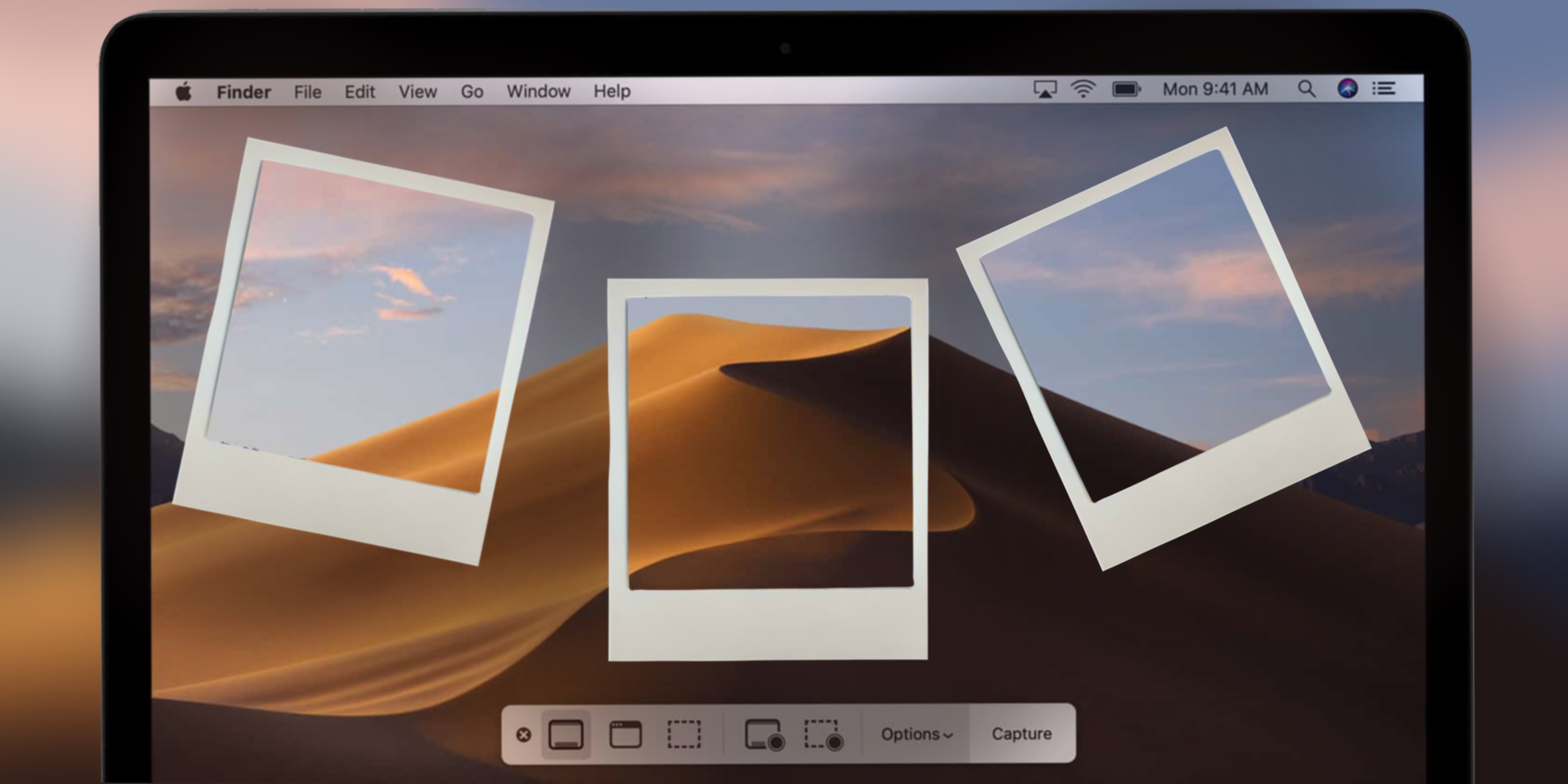 Создание снимка экрана на компьютере Mac