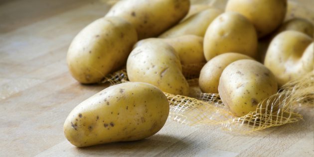 Продукты, содержащие йод: картофель