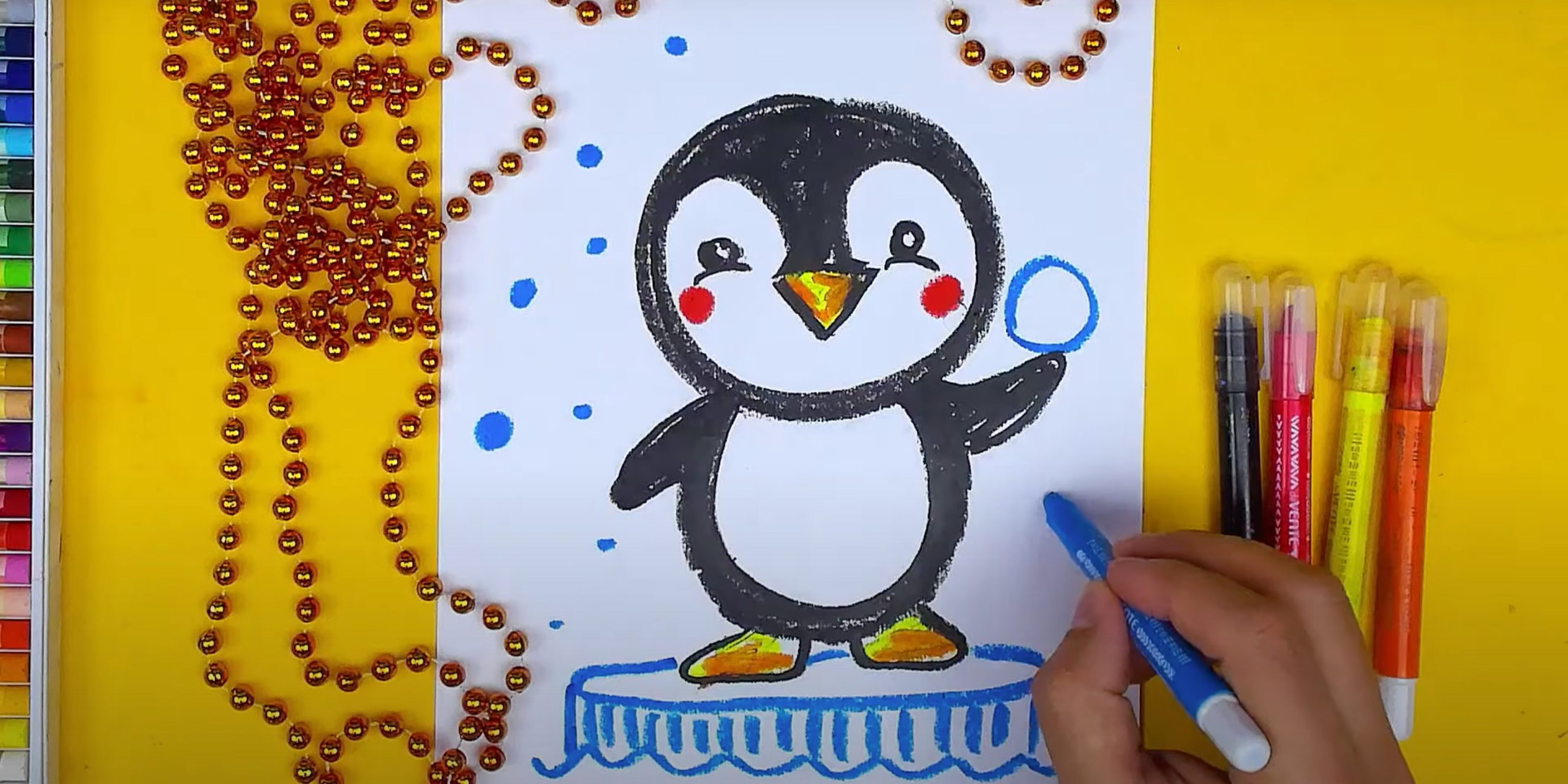 Рисовать пингвиненка