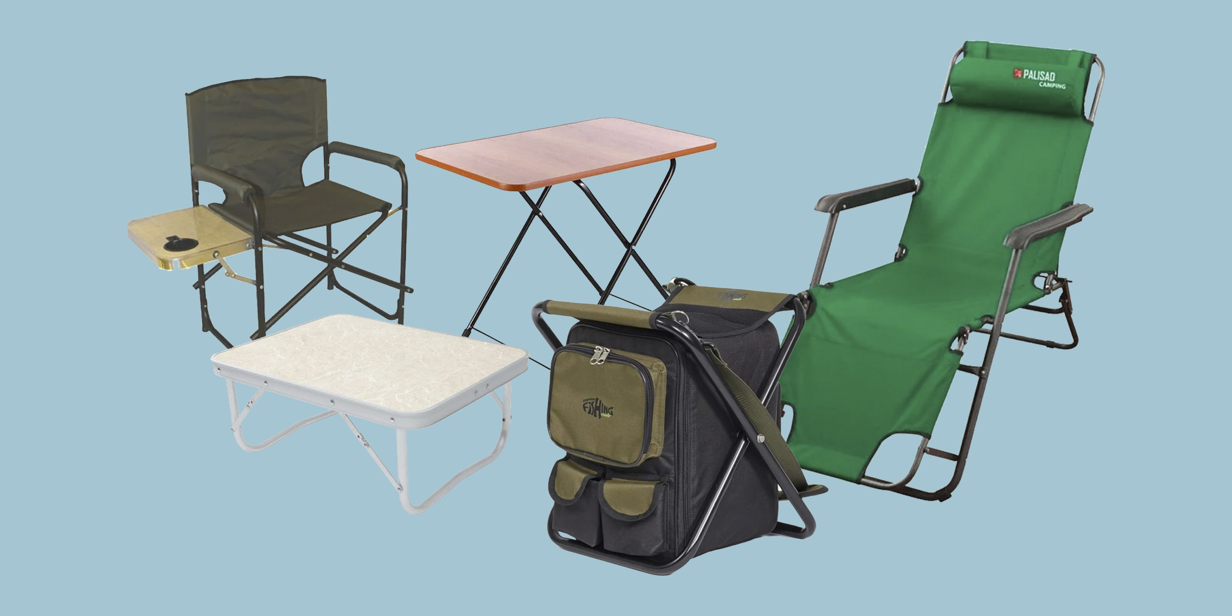 Складные столы и кресла для похода