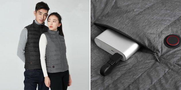 Куртки и жилеты с подогревом: Жилет Xiaomi Graphene