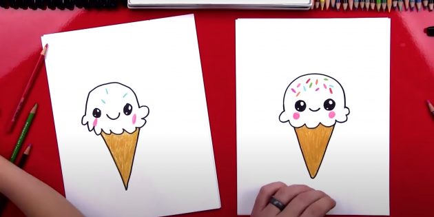 Как нарисовать мороженое: 9 простых вариантов