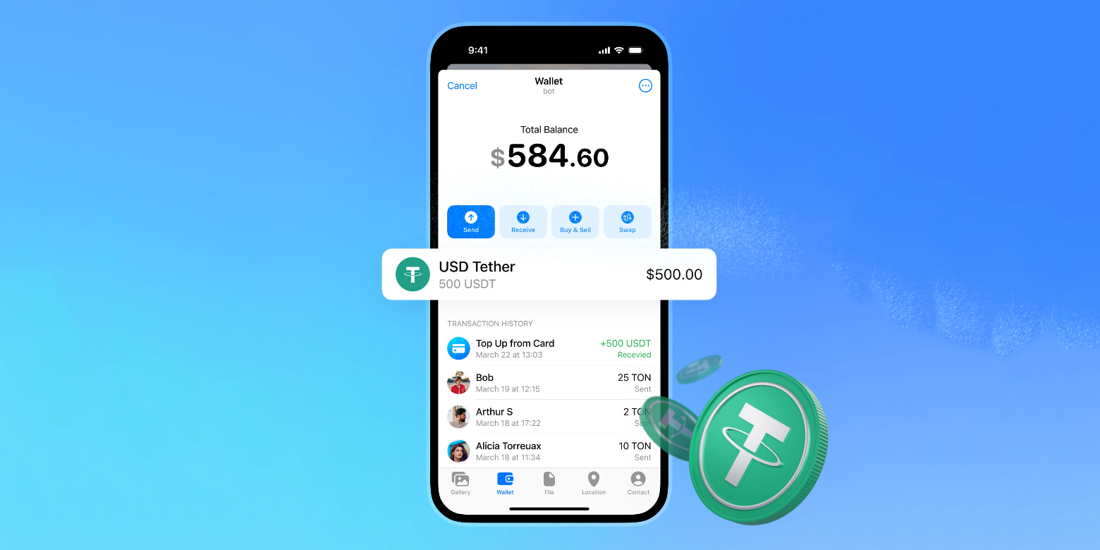 В Telegram появилась возможность хранить и переводить USDT через бот Wallet  — Лайфхакер